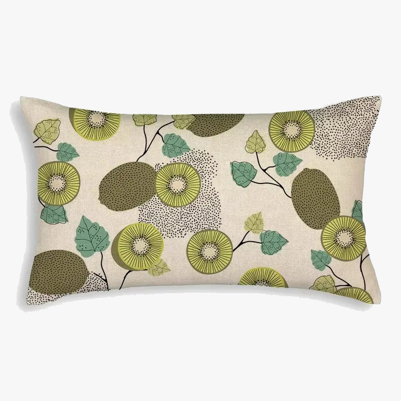 Sunflower Leaf Throw Pillow Cover for Scandinavian Interiors