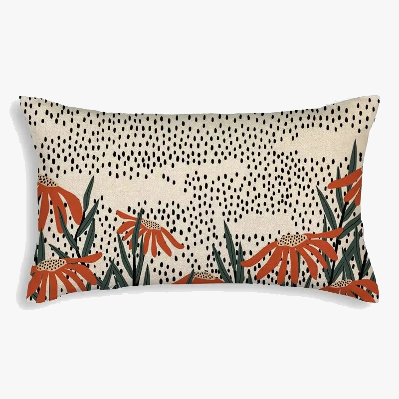 Sunflower Leaf Throw Pillow Cover for Contemporary Interiors