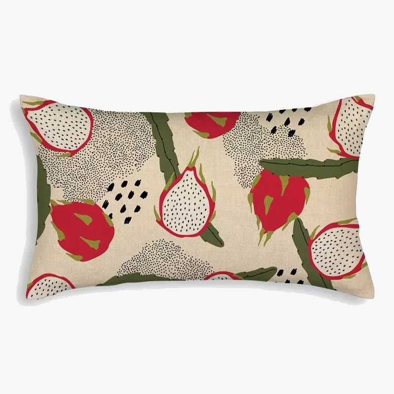 Sunflower Leaf Throw Pillow Cover with Expressive Refined Print