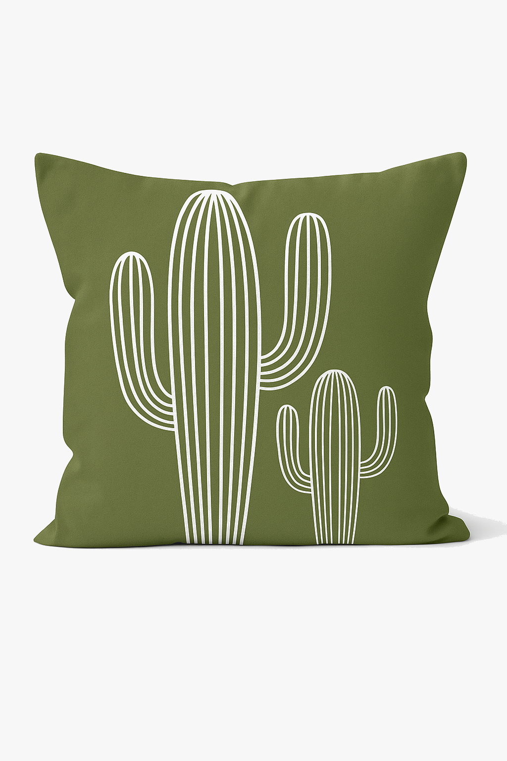 Abstract Green Floral Throw Pillow Cover, Chic Botanical Print