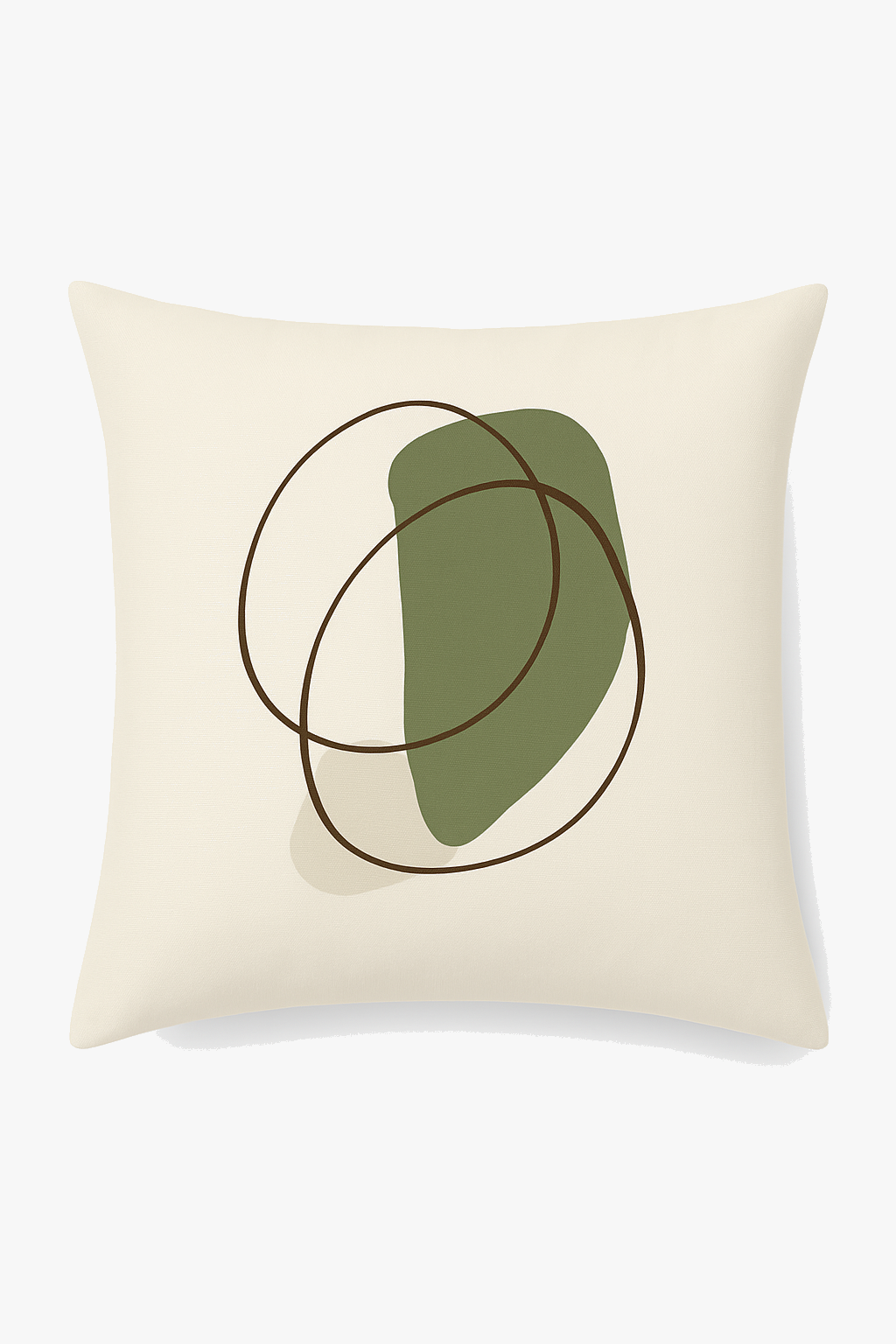 Abstract Green Floral Throw Pillow Cover, Artistic Print