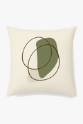 Abstract Green Floral Throw Pillow Cover, Artistic Print