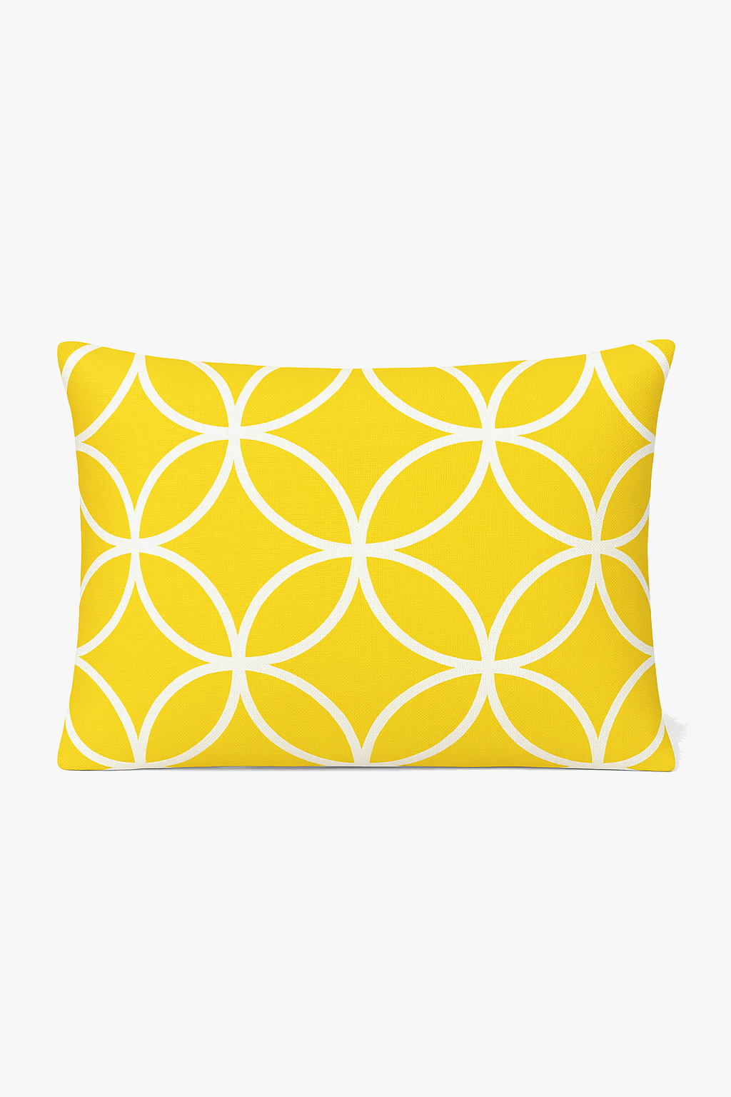 Decorative throw pillow cover geometric modern yellow pattern