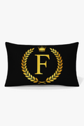 Versatile Black & Gold Letter Throw Pillow Cover