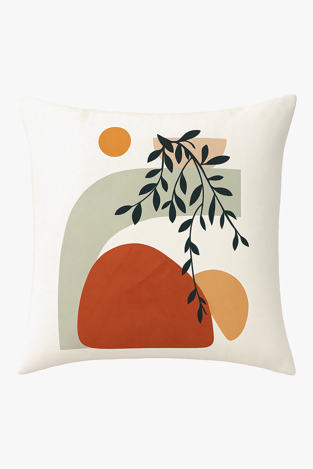 Decorative throw pillow cover vegetable pattern 45 cm x 45 cm