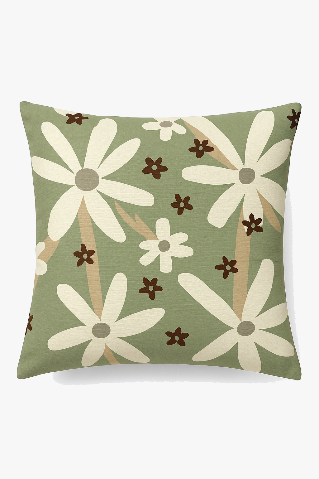 Soothing Green Leaf Throw Pillow Cover for Interior Decoration