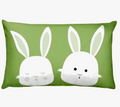 Decorative Throw Pillow Cover, Puppy and Cat Print, Style Two
