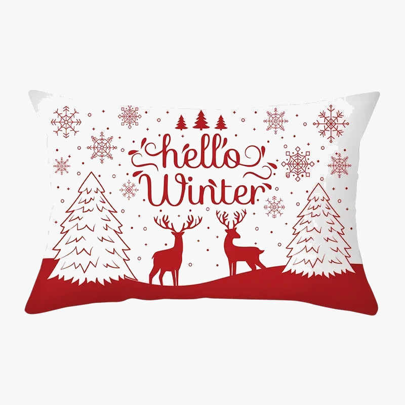 Red Christmas Throw Pillow Cover for Quick Festive Styling