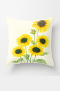 Sunflower decorative throw pillow cover for summer