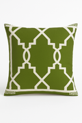 Decorative throw pillow cover with creative green leaves