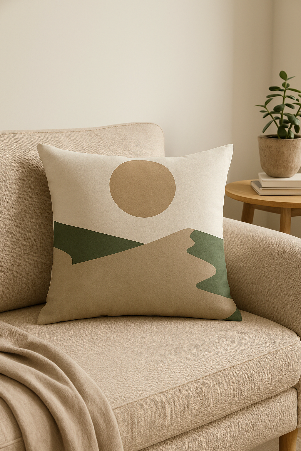 Decor throw pillow cover with trendy green leaves - view 2