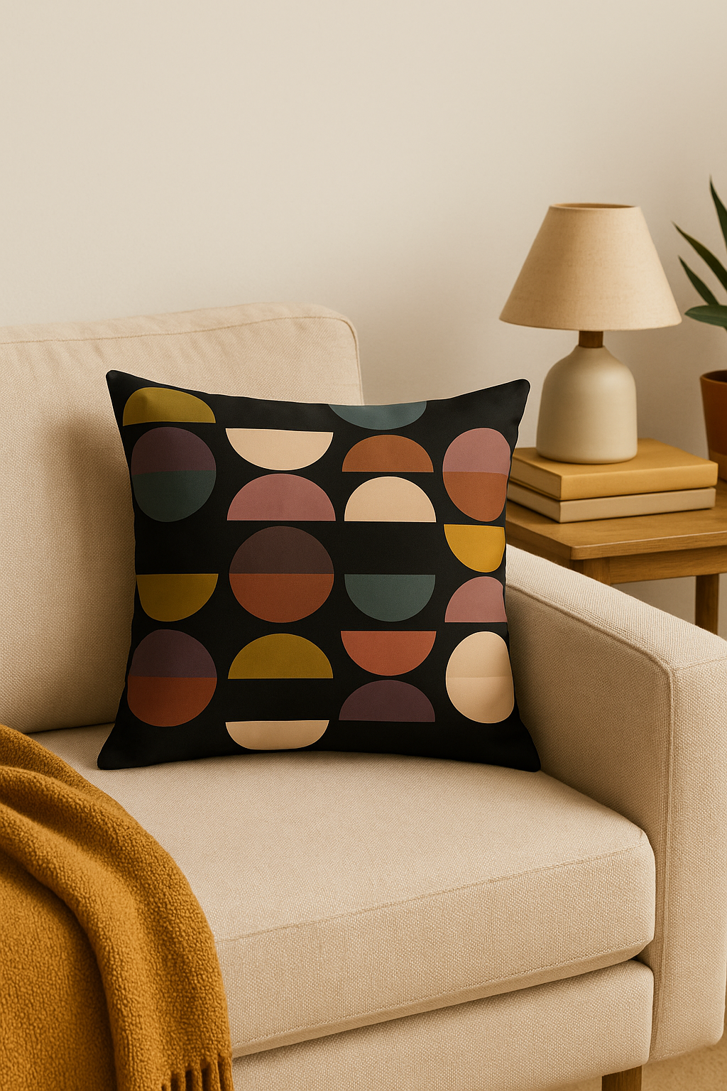 Nordic abstract decorative throw pillow cover for your living room - view 2
