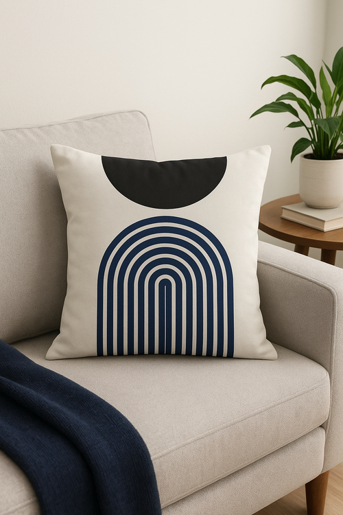 Abstract decorative throw pillow cover for home and office - view 2