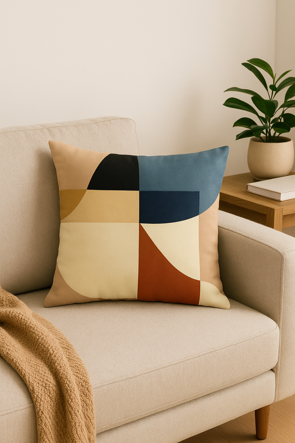 Minimalist Abstract Nordic Throw Pillow Cover for Living Room - view 2