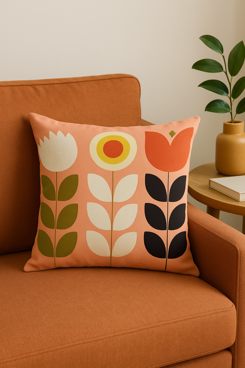 Abstract Composition Nordic Throw Pillow Cover for Living Room - view 2