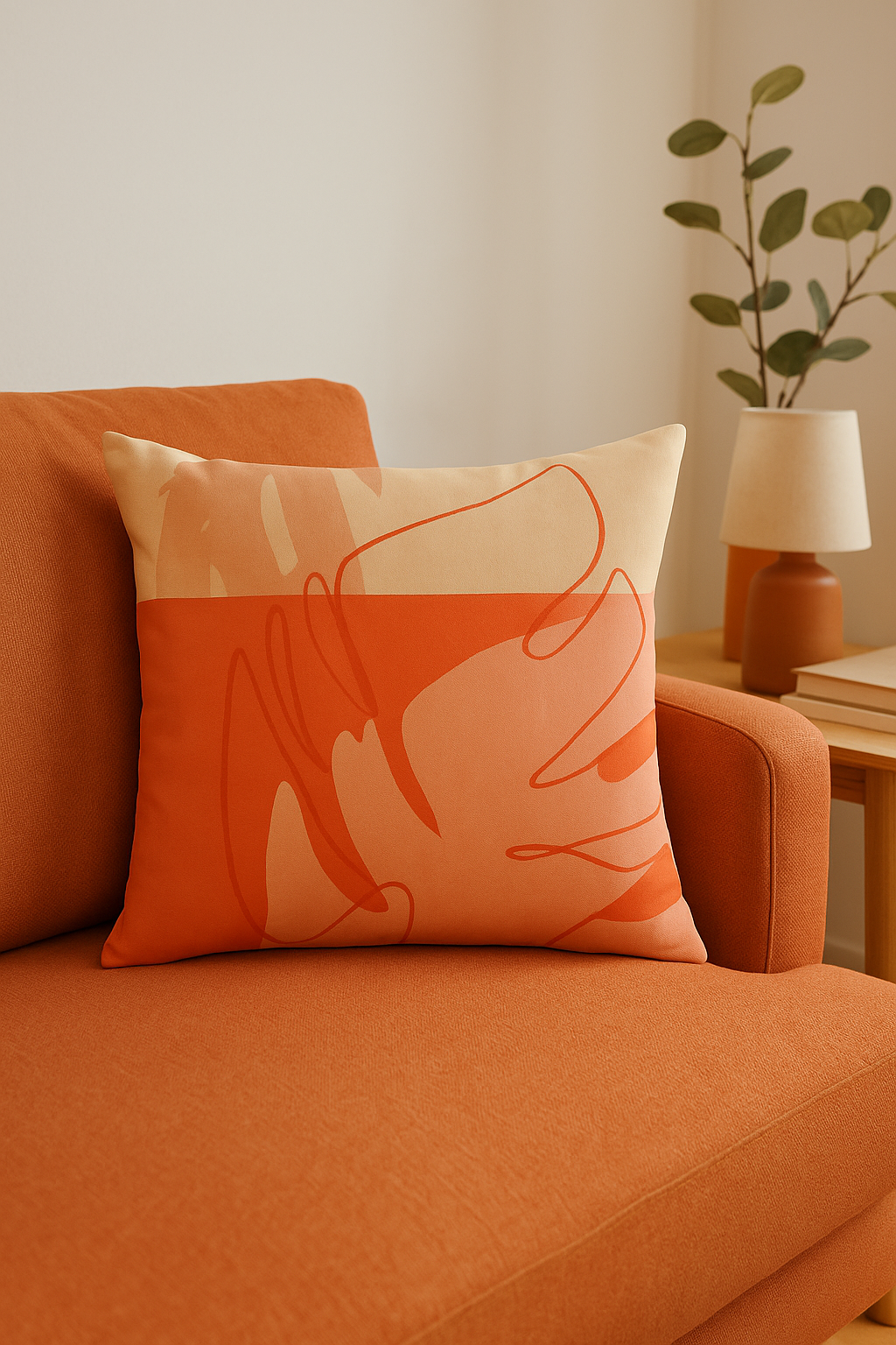 Subtle Graphic Abstract Nordic Throw Pillow Cover for Living Room - view 2