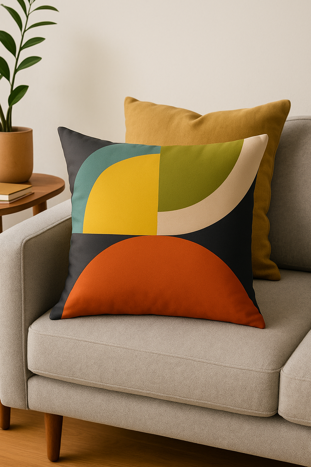 Graphic Line Abstract Nordic Throw Pillow Cover for Living Room - view 2