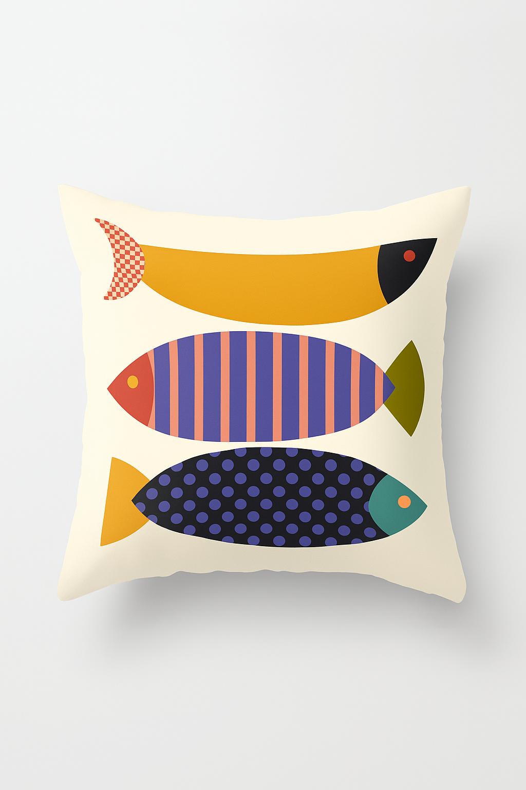 Structured Print Abstract Nordic Throw Pillow Cover for Living Room