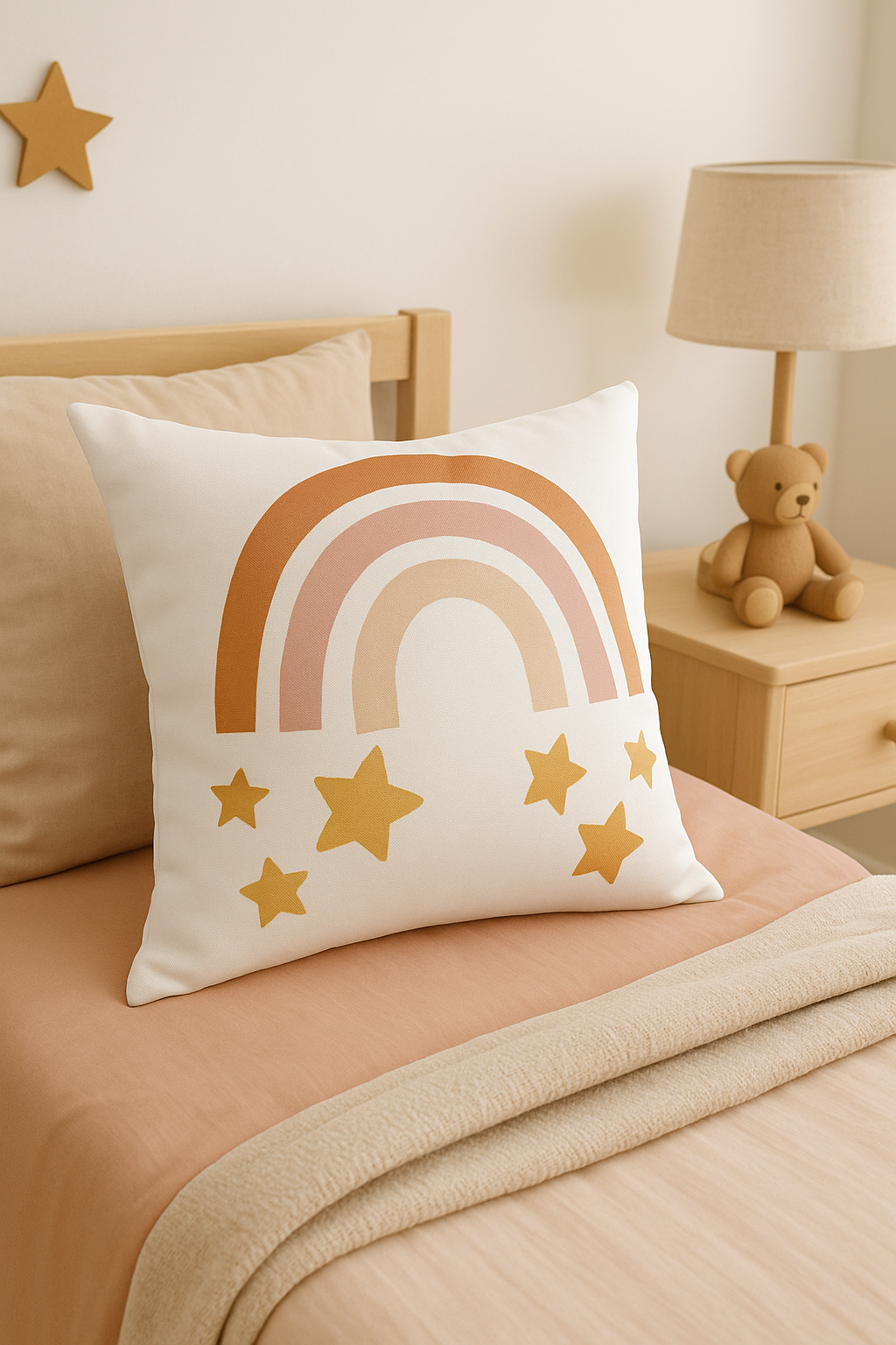Rainbow Geometric Decorative Throw Pillow Cover, Design 1 - view 2