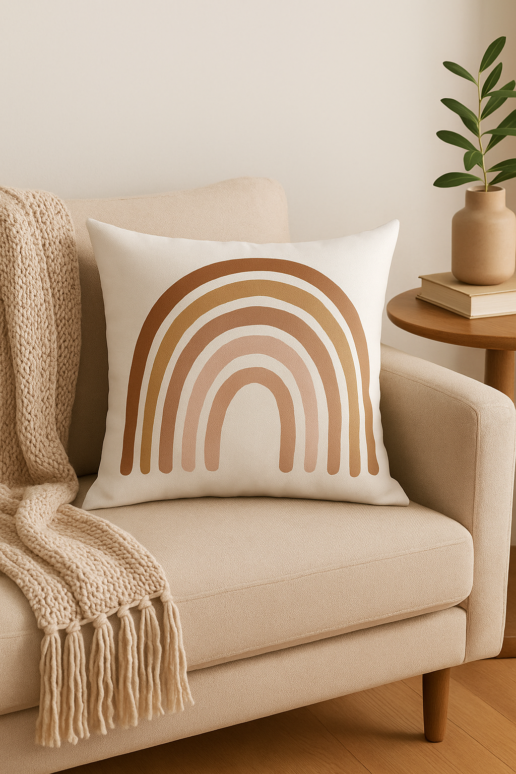 Rainbow Geometric Throw Pillow Cover for Sofa - view 2
