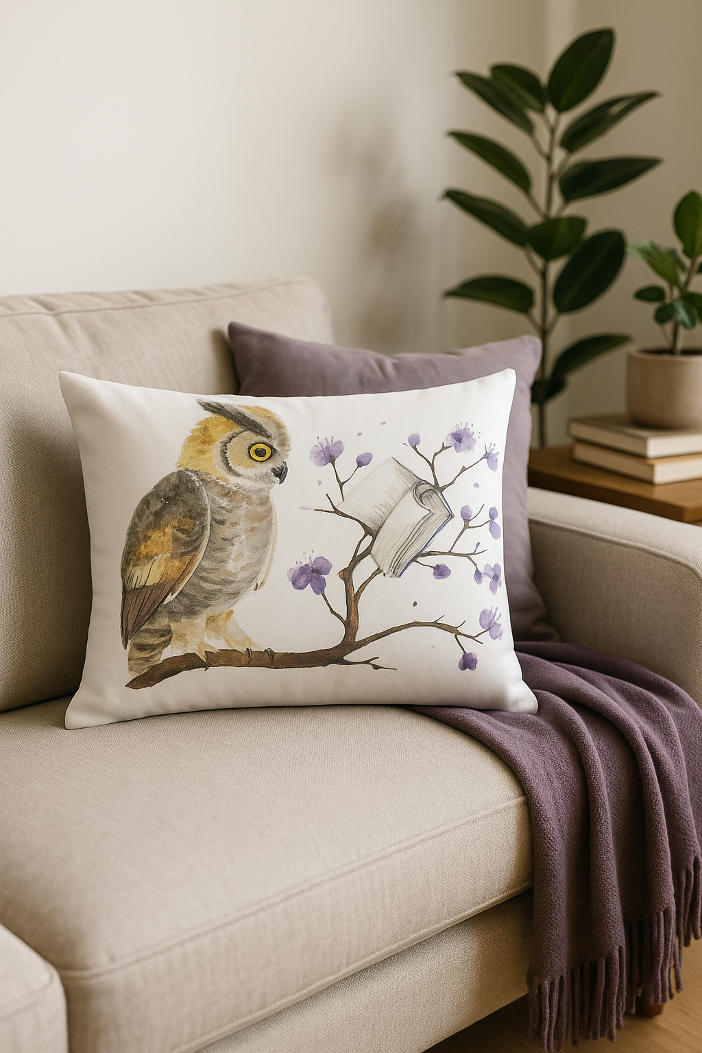 Cute Cartoon Animal Throw Pillow Cover, Design 3 - view 2