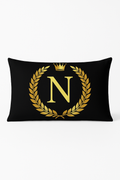Black and Gold Letter Throw Pillow Cover for Sofas and Armchairs