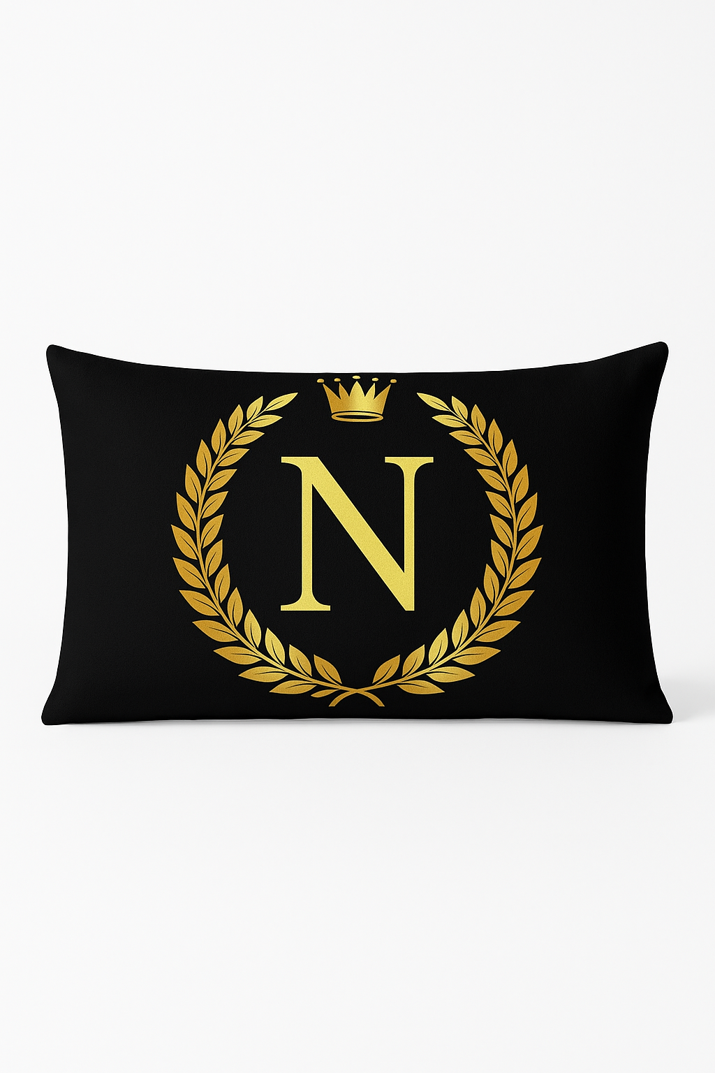 Black and Gold Letter Throw Pillow Cover for Sofas and Armchairs