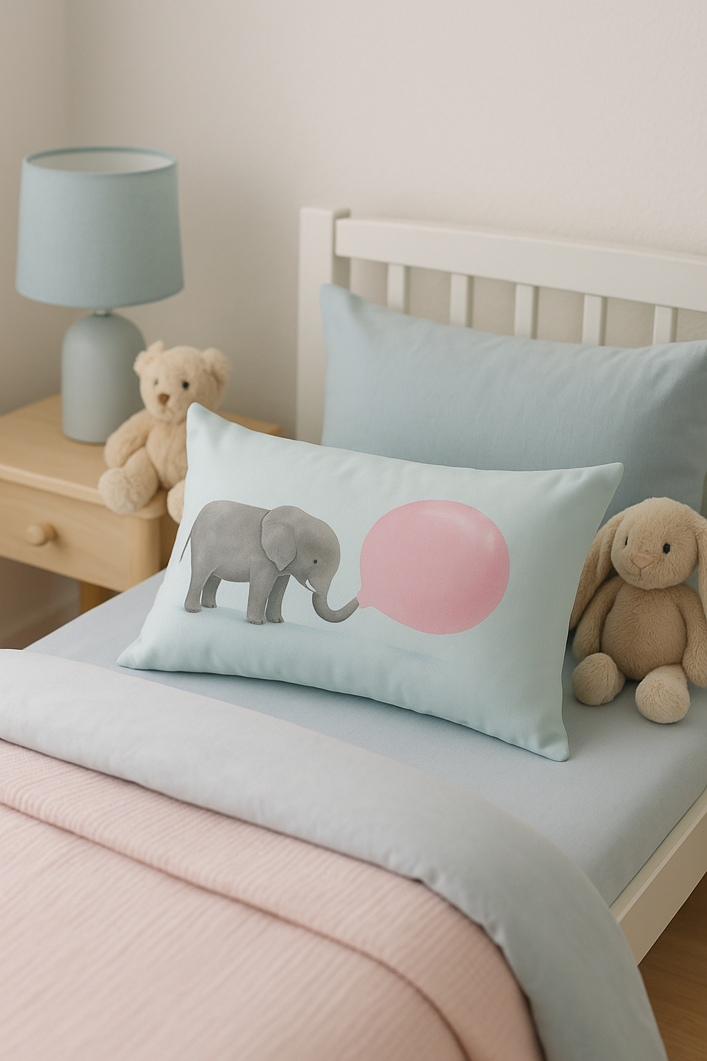 Decorative throw pillow cover with small animal motifs - view 2