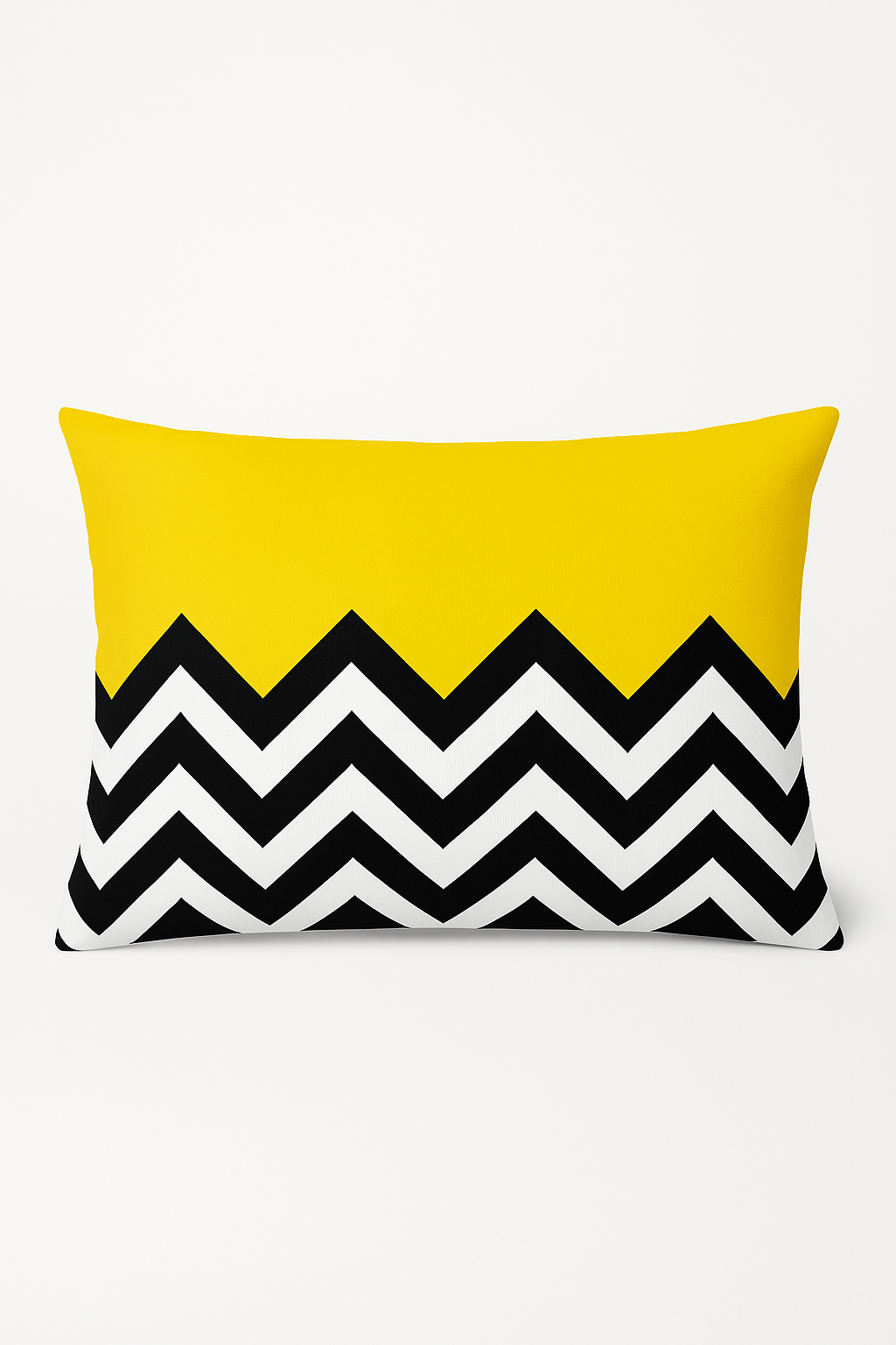 Elegant Black and Yellow Throw Pillow Cover 30x50cm