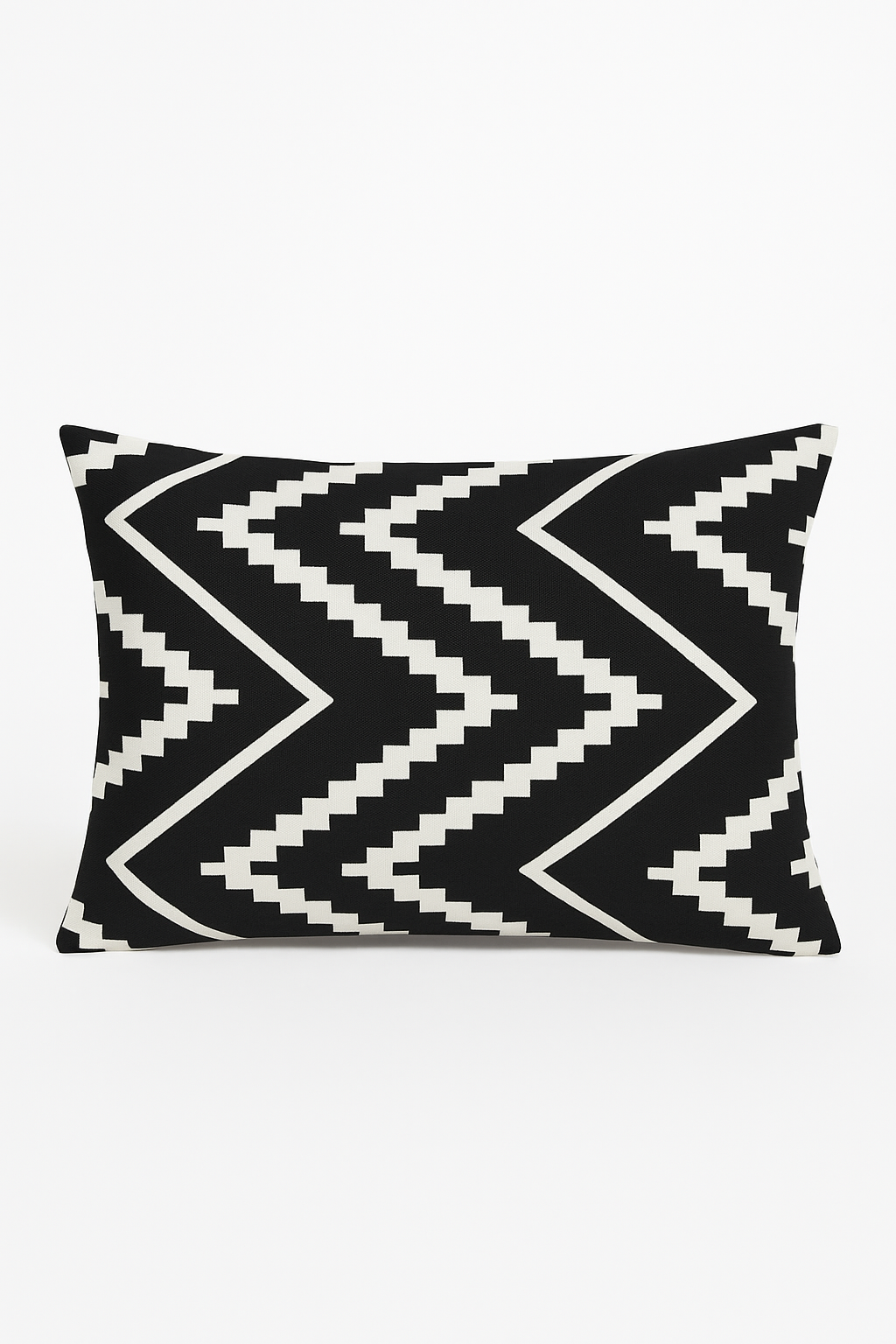 High-Contrast Black and Yellow Throw Pillow Cover 30x50cm