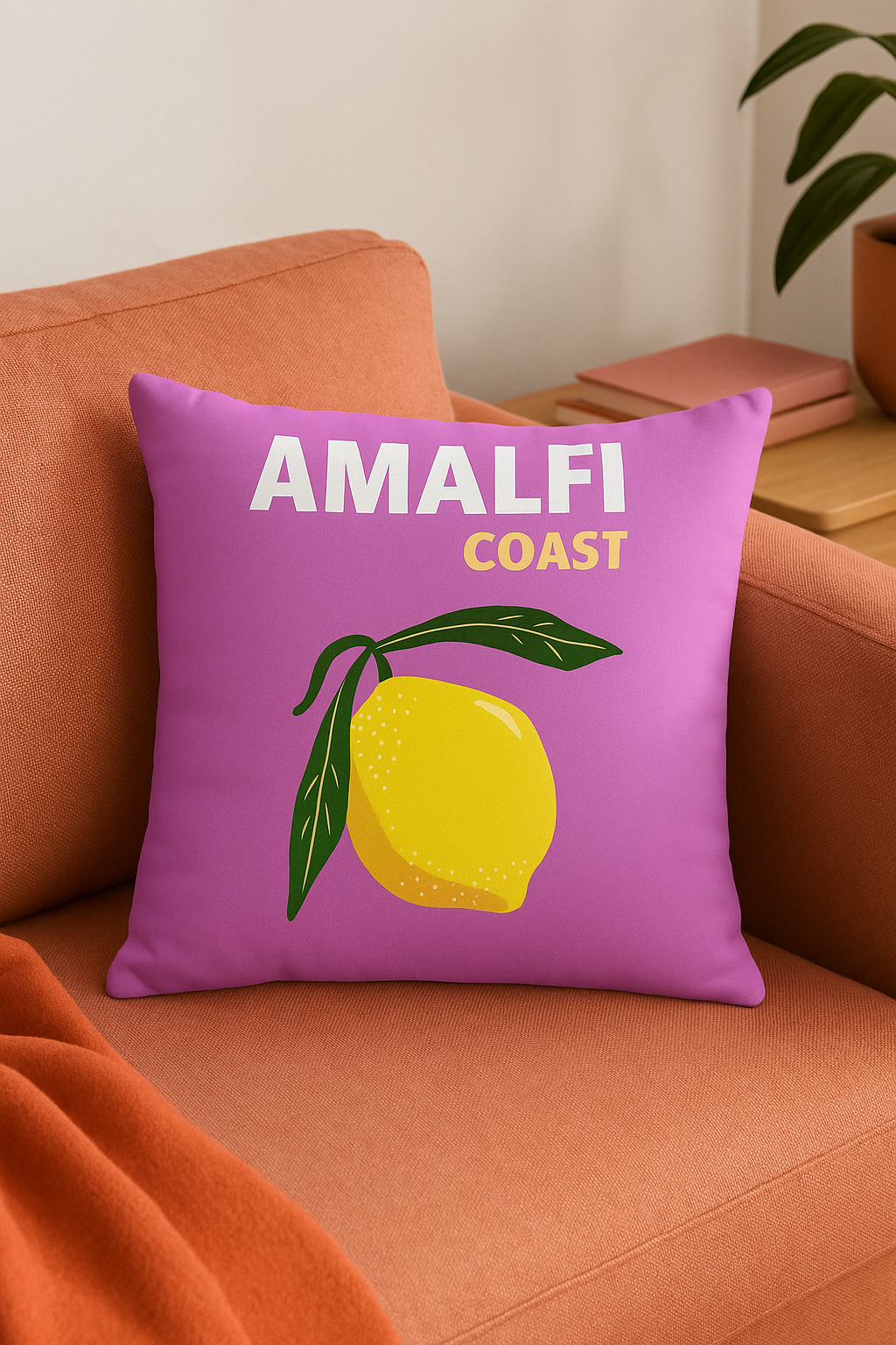 Abstract Lemon Print Decorative Throw Pillow Cover, Design 5 - view 2