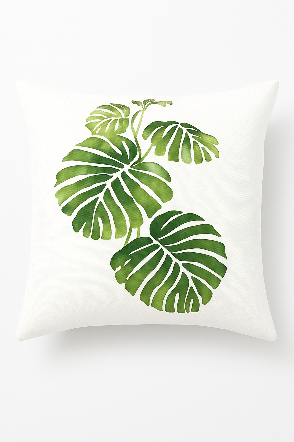 Bright Palm, Monstera & Greenery Throw Pillow Cover
