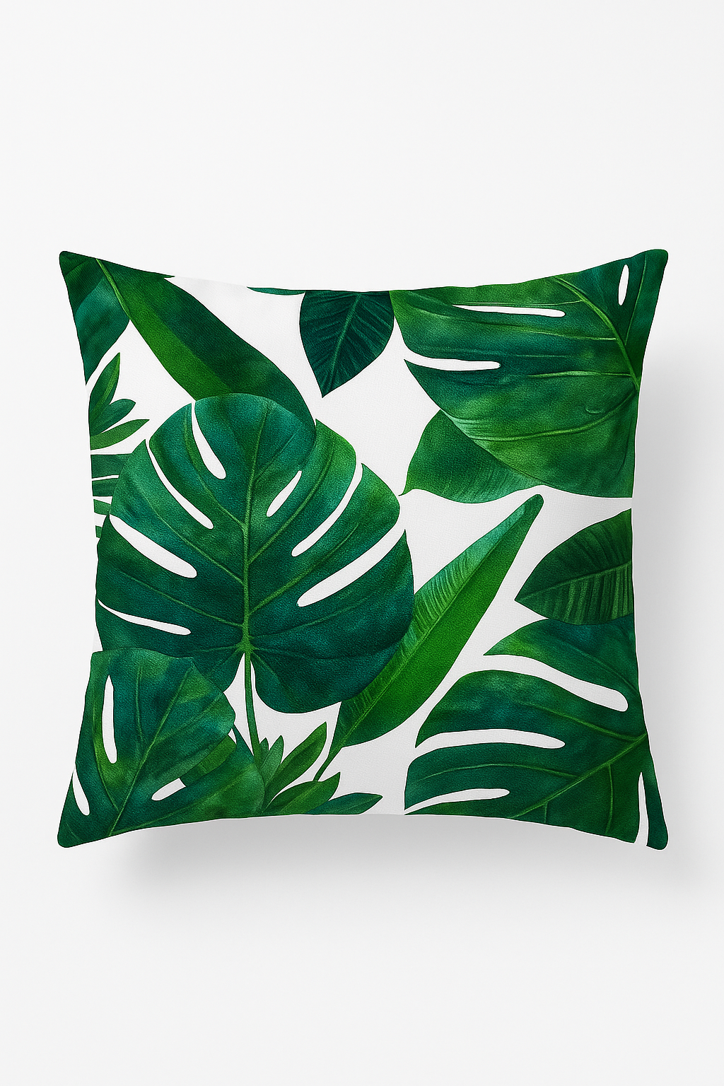 Refined Palm & Monstera Throw Pillow Cover