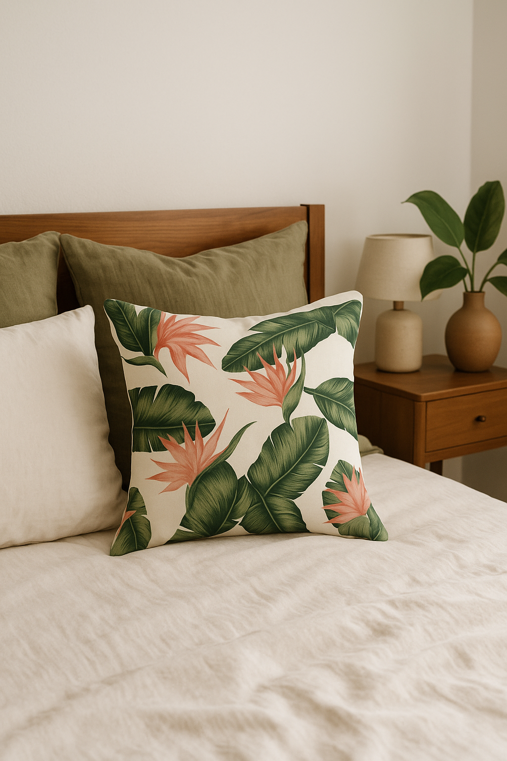 Rich Green Foliage Decorative Throw Pillow Cover - view 2