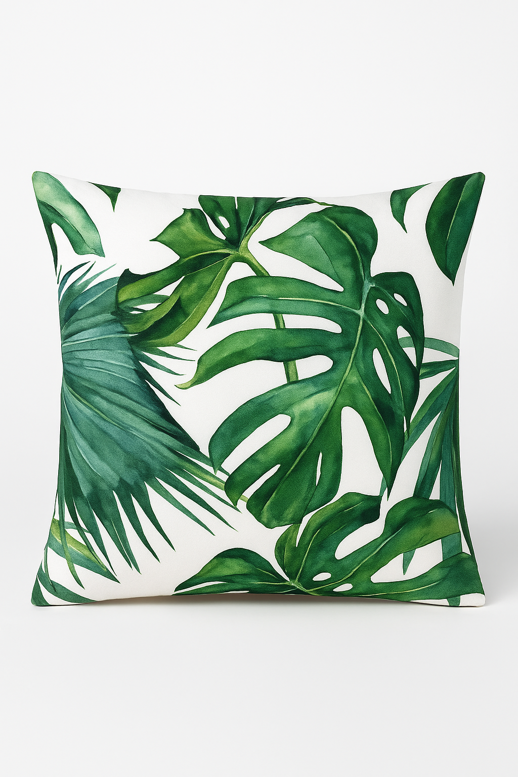 Soothing Palm & Monstera Throw Pillow Cover