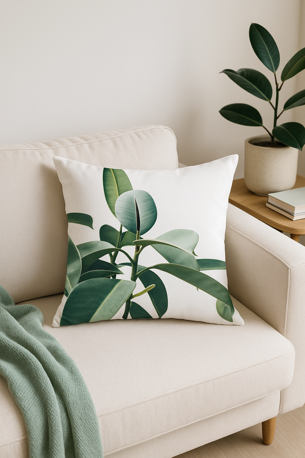 Palm, Monstera & Cactus Accents Throw Pillow Cover - view 2