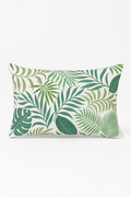 Controlled Tropical Green Leaves Throw Pillow Cover 30x50cm