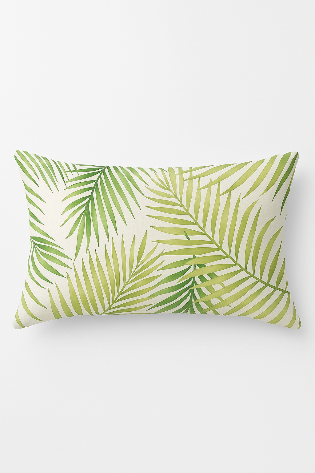 Contemporary Tropical Green Leaves Throw Pillow Cover 30x50cm