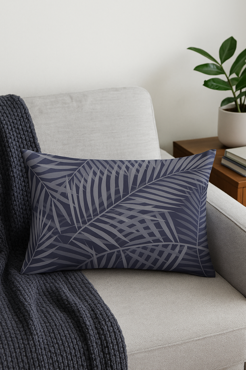 Refined Tropical Green Leaves Throw Pillow Cover 30x50cm - view 2