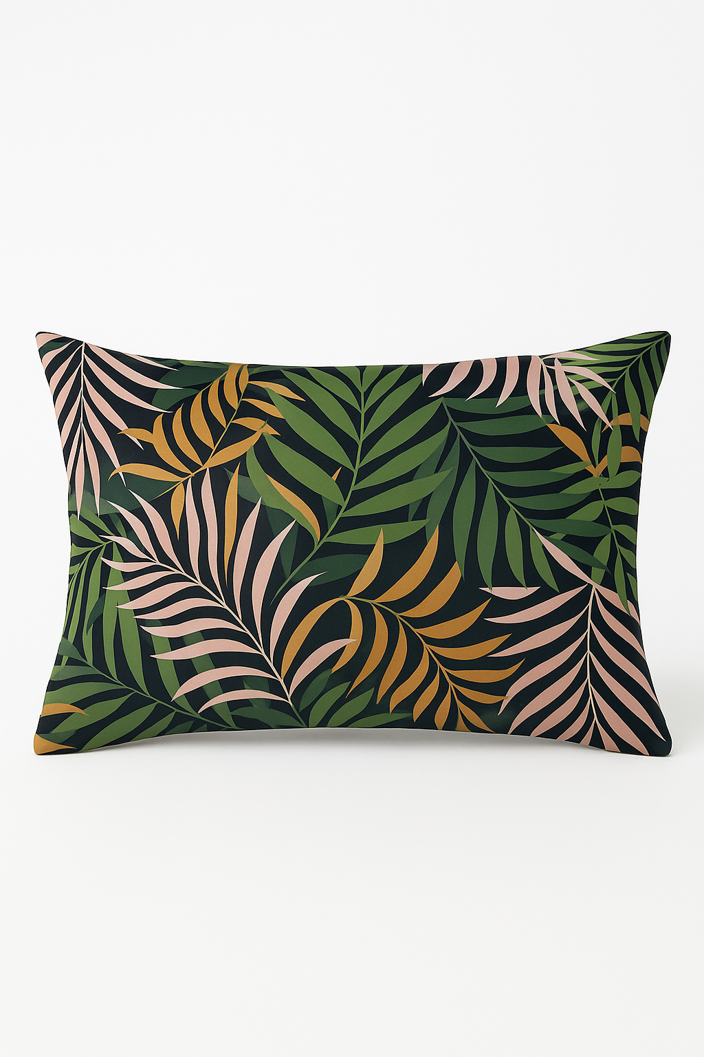 Cozy Tropical Green Leaves Throw Pillow Cover 30x50cm