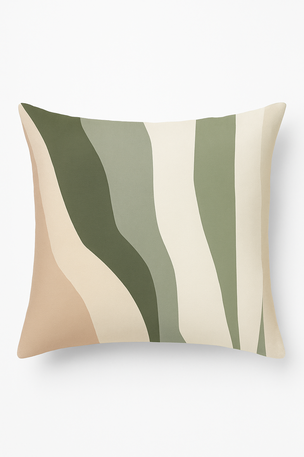 Soothing Abstract Green Floral Throw Pillow Cover