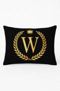Precious Black & Gold Letter Throw Pillow Cover