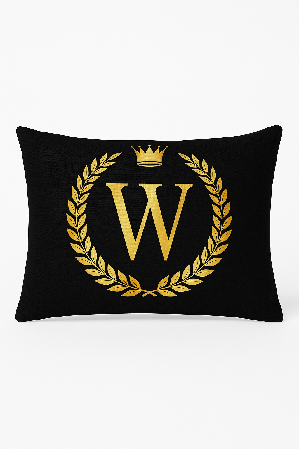 Precious Black & Gold Letter Throw Pillow Cover