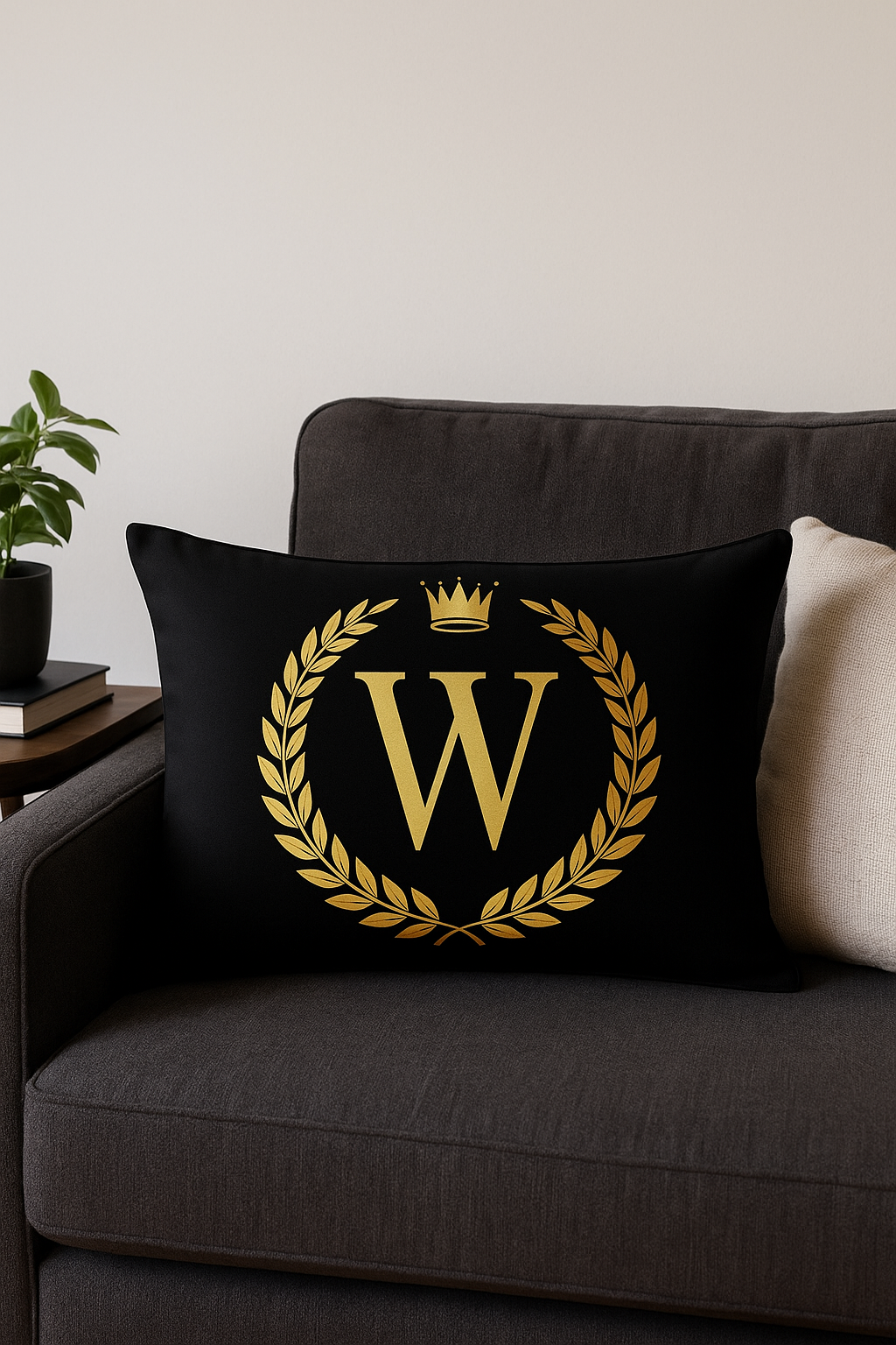 Precious Black & Gold Letter Throw Pillow Cover - view 2