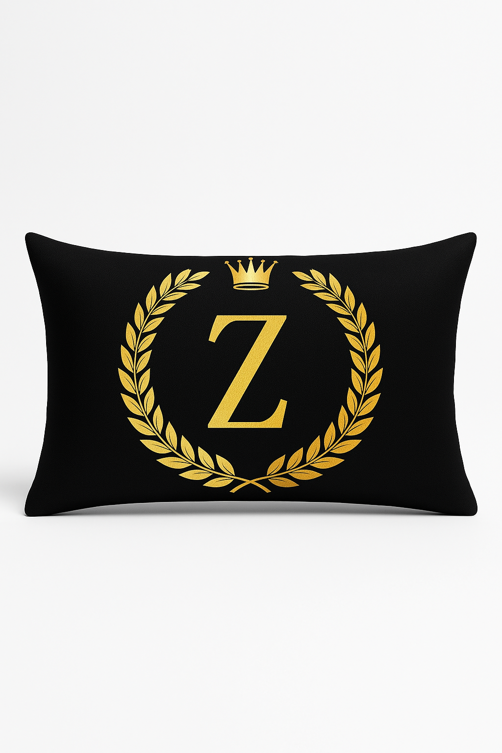 Sophisticated Black and Gold Lettered Throw Pillow Cover