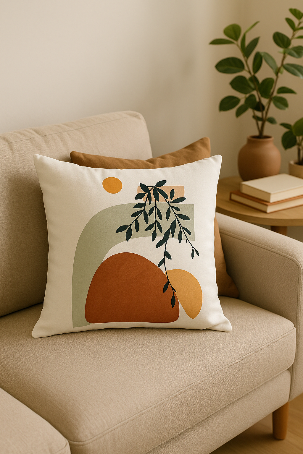 Decorative throw pillow cover vegetable pattern 45 cm x 45 cm - view 2