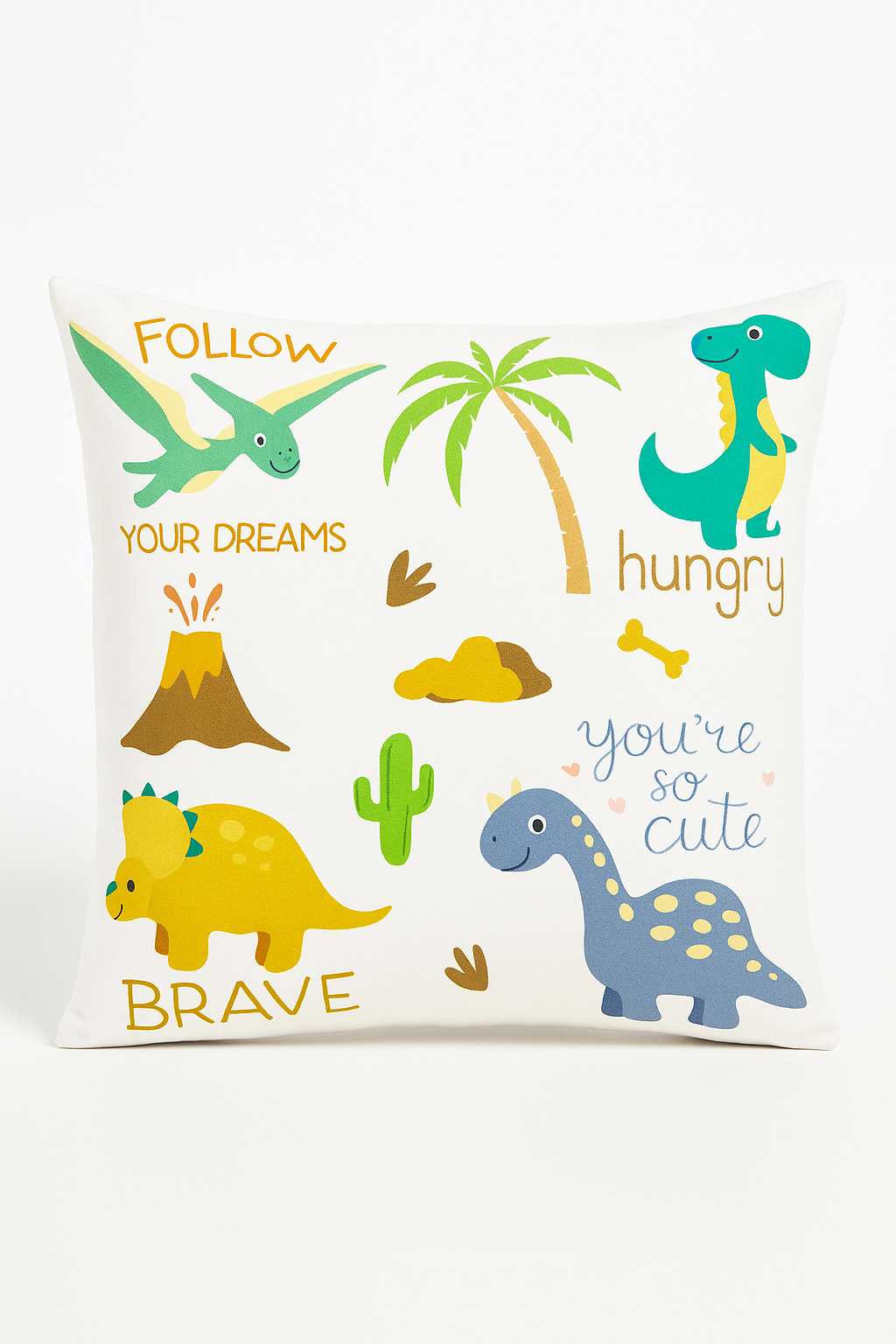 Cute Dinosaur Throw Pillow Cover for Chic Home Decoration