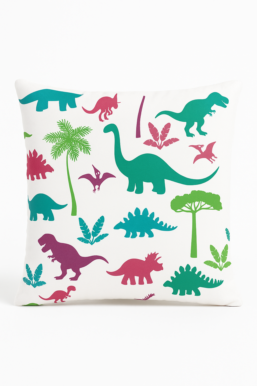 Cute Cartoon Dinosaur Throw Pillow Cover, Design 3