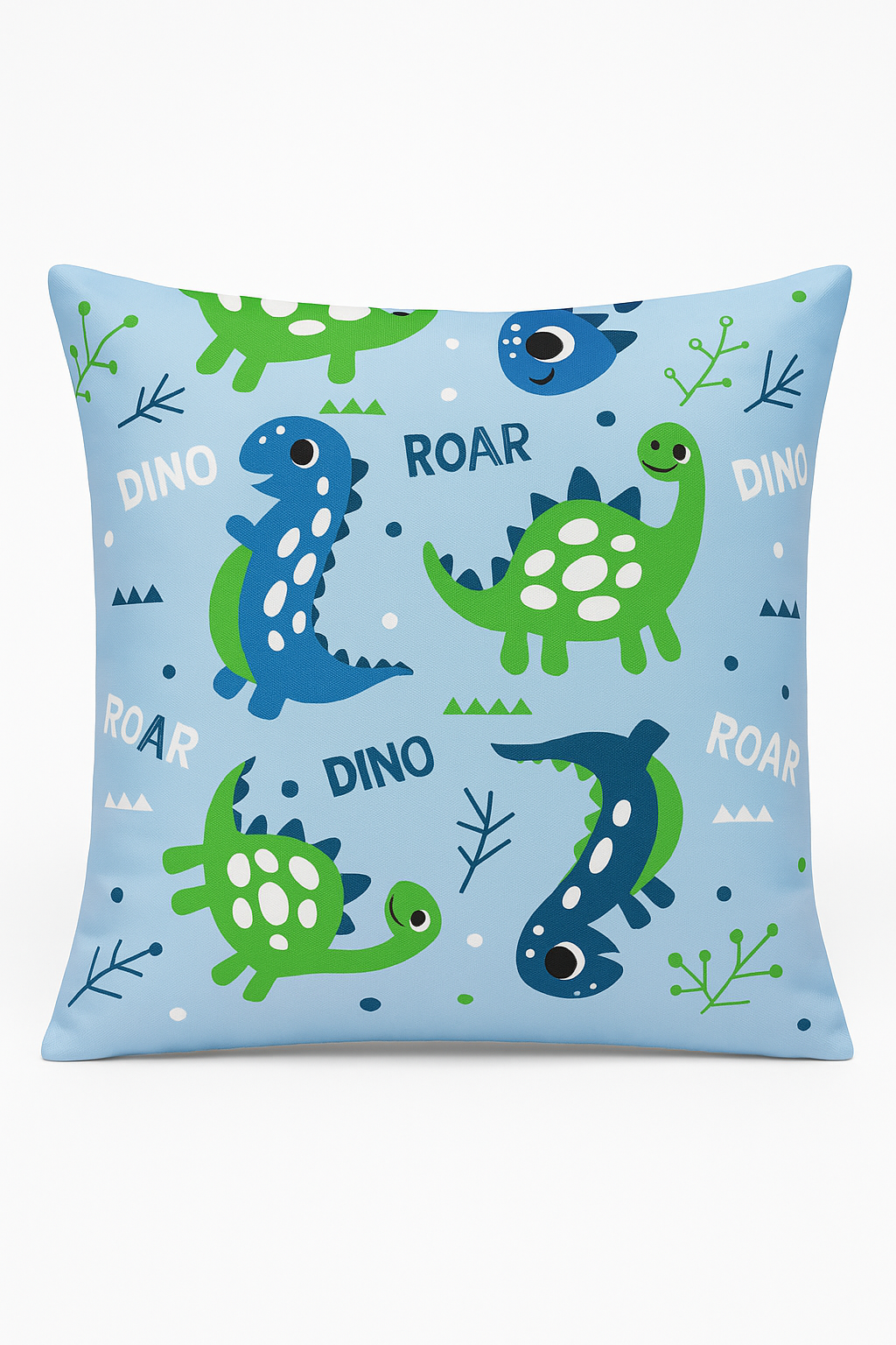 Cute Cartoon Dinosaur Throw Pillow Cover, Design 2