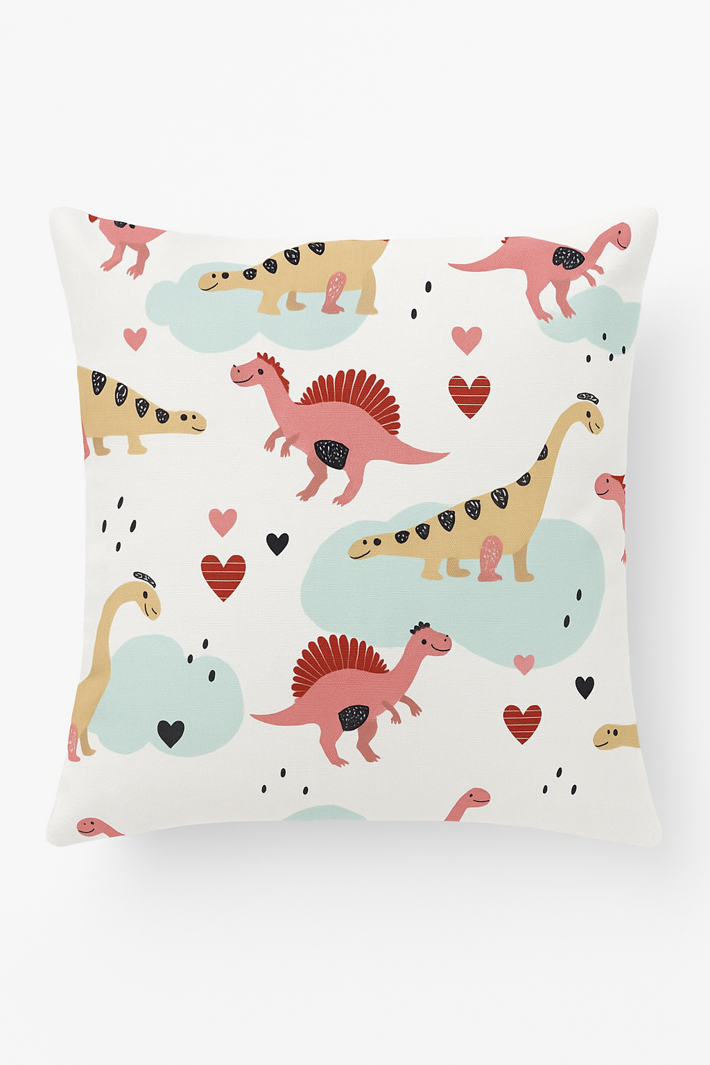 Warm Cute Dinosaur Throw Pillow Cover for Home Decor